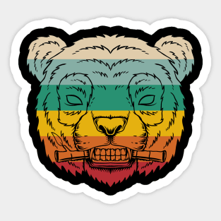 Retro Panda Bear Sticker